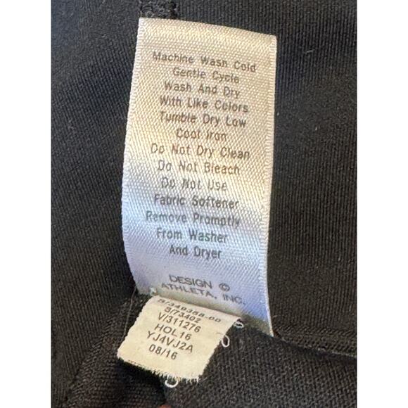 Athleta Black Performance Leggings w/ Drawstring & Side Seams Size Small - Picture 4 of 12